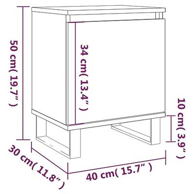 Nachtkastjes 2 st 40x30x50 cm bewerkt hout wit