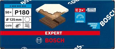 Bosch Accessoires Expert C470 schuurpapier voor excenterschuurmachines 125 mm, geen gaten, K180 50-delig - 2608900955 Bosch Accessoires Expert C470 schuurpapier voor excenterschuurmachines 125 mm, geen gaten, K180 50-delig - 2608900955
