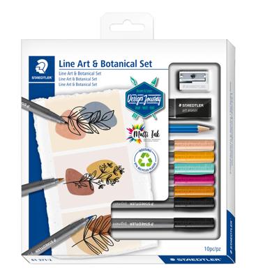 Staedtler Line Art x Botanical Set, set van 10 stuks