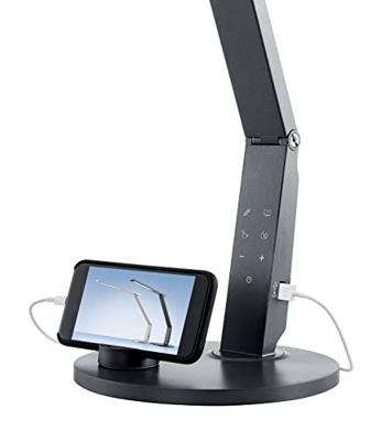 Hansa bureaulamp Vario Plus, LED, antraciet