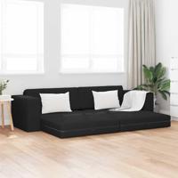Vloersofa Bed Zwart 245 x 78 x 77 cm Stof - thumbnail