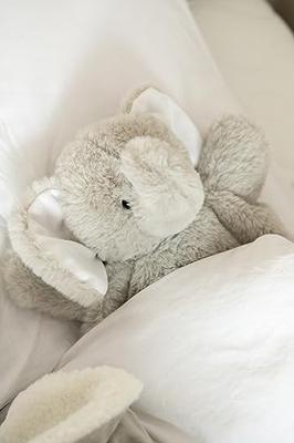 J-Line Plaid Olifant - babydekentje - pluche - grijs - 24 x 23 cm