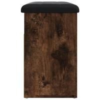 Schoenenbankje 62x32x50 cm bewerkt hout gerookt eikenkleurig - thumbnail