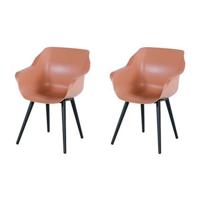 Sophie Studio dining armstoel Italian terra Carbon black - thumbnail