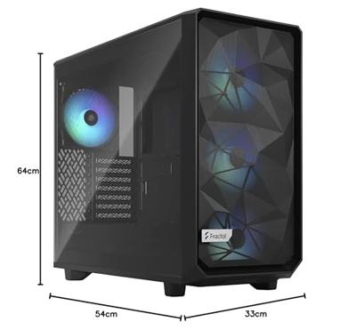 Fractal Design Meshify 2 Lite RGB Black TG Light tint Fractal Design Meshify 2 Lite RGB Black TG Light tint
