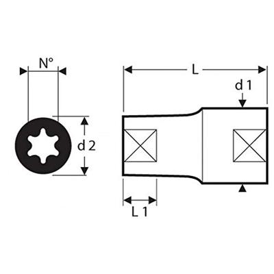 Expert by Expert by Facom 1/2" Torx® Dop E10 - E031927