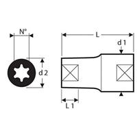 Expert by Expert by Facom 1/2" Torx® Dop E10 - E031927 - thumbnail