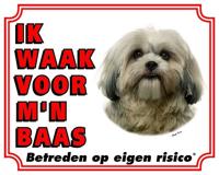 Shih Tzu Waakbord - Ik waak voor mijn baas - thumbnail