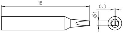 Weller RTM 010 S Soldeerpunt Beitelvorm Grootte soldeerpunt 1 mm Lengte soldeerpunt: 18 mm Inhoud: 1 stuk(s) Weller RTM 010 S Soldeerpunt Beitelvorm Grootte soldeerpunt 1 mm Lengte soldeerpunt: 18 mm Inhoud: 1 stuk(s)