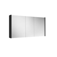 Saniclass Prime Spiegelkast - 120x63x16cm - inclusief zijpanelen - mat zwart SW1212818/SW812071 - thumbnail