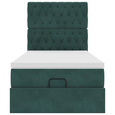Ottoman bed met matrassen en LED's 140x200cm fluweel