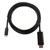 LogiLink UA0329 kabeladapter/verloopstukje USB Type C HDMI Zwart - thumbnail