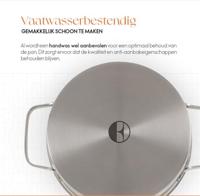 ELLE Gourmet Moderne Kookpan met Deksel - Ø 20 cm - RVS - thumbnail