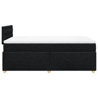 Boxspring met matras stof zwart 120x200 cm - thumbnail