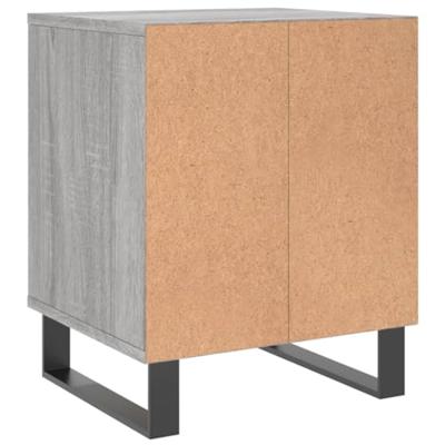 Nachtkastjes 2 st 40x35x50 cm bewerkt hout grijs sonoma eiken