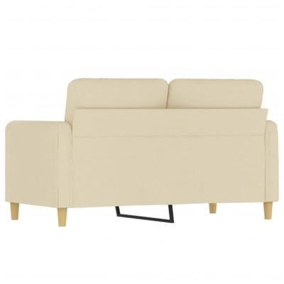 Tweezitsbank 120 cm stof crmekleurig