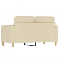 Tweezitsbank 120 cm stof crmekleurig - thumbnail