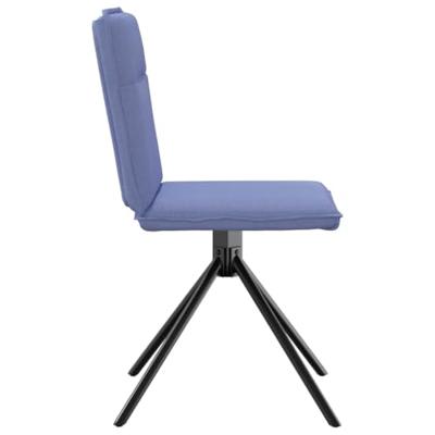 Eetkamerstoelen 2 st stof jeansblauw
