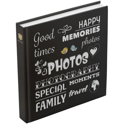 Henzo fotoalbum 100 blz. Wording 30x30 zwart