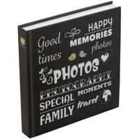 Henzo fotoalbum 100 blz. Wording 30x30 zwart - thumbnail