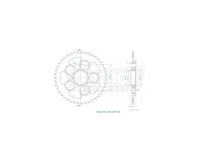 ESJOT Chain wheel 520 43 steel silver
