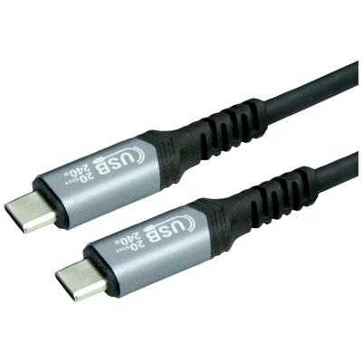 VALUE USB4 Gen3x2 Kabel, C-C, M/M, 4K UHD-1, 20Gbit/s, 240W, zwart, 2 m VALUE USB4 Gen3x2 Kabel, C-C, M/M, 4K UHD-1, 20Gbit/s, 240W, zwart, 2 m