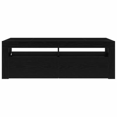 TV-kast Zwart Eiken 120 x 35 x 40 cm Bewerkt hout