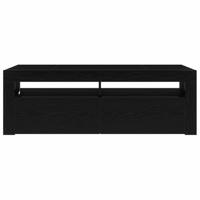 TV-kast Zwart Eiken 120 x 35 x 40 cm Bewerkt hout - thumbnail