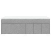 Boxspring met matras stof lichtgrijs 80x200 cm - thumbnail