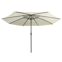 Parasol met metalen paal 390 cm zandwit - thumbnail