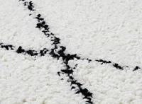 Boho&me Vierkant hoogpolig vloerkleed ruit Artisan - wit|zwart - - thumbnail