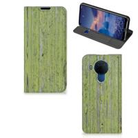 Nokia 5.4 Book | Wallet Case | Green Wood - thumbnail
