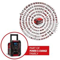 Einhell TE-CR 18 Li Draagbare radio DAB+, FM Bluetooth, AUX, USB Rood/zwart - thumbnail