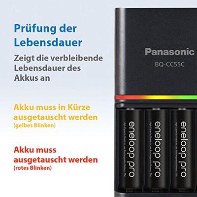 Panasonic Snellader + 4 x Panasonic Eneloop Pro AA batterijen - thumbnail