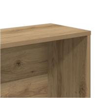 Boekenkast 157x24x160 cm bewerkt hout artisanaal eikenkleur - thumbnail
