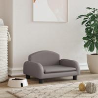 VidaXL Hondenmand 50x40x30 cm kunstleer grijs - thumbnail