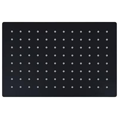 VidaXL Regendouchekop rechthoekig 30x20 cm roestvrij staal zwart VidaXL Regendouchekop rechthoekig 30x20 cm roestvrij staal zwart