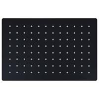 VidaXL Regendouchekop rechthoekig 30x20 cm roestvrij staal zwart - thumbnail