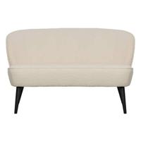 WOOOD Bankje 'Sara' Bouclé, kleur Crème - thumbnail