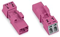 WAGO 890-292 Netstekker WINSTA MINI Stekker, recht Totaal aantal polen: 2 16 A Pink 50 stuk(s) - thumbnail