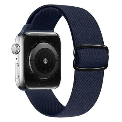 Solo Loop Nylon bandje - Donkerblauw - Geschikt voor Apple Watch 44mm / 45mm / 46mm / 49mm Solo Loop Nylon bandje - Donkerblauw - Geschikt voor Apple Watch 44mm / 45mm / 46mm / 49mm