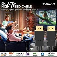 Nedis CVGP35000BK10 Ultra High Speed Hdmi™-kabel Hdmi™-connector - Hdmi™-connector 1,00 M Zwart - thumbnail