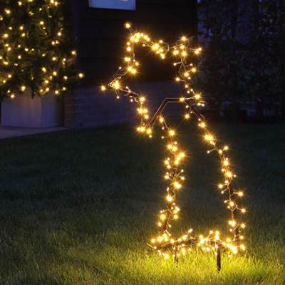 Garden light vallende ster tuinsteker 225 led warm wit 8 function controller en timer- l45xb1xh101cm Kerst Luca - Luca