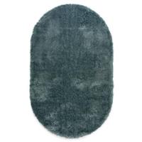 Tapeso Ovaal hoogpolig vloerkleed velvet - Posh blauw - 280x380 cm - thumbnail