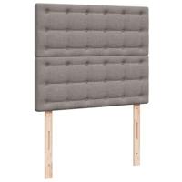 Boxspring met matras stof taupe 120x190 cm - thumbnail