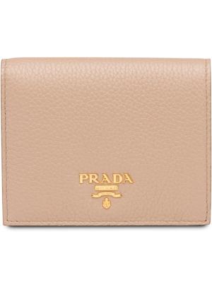 Prada logo wallet - NEUTRALS