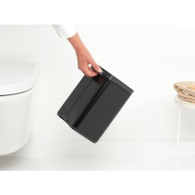 Brabantia Bo Prullenbak - 4 liter - kunststof binnenemmer - zwart mat 222481 Brabantia Bo Prullenbak - 4 liter - kunststof binnenemmer - zwart mat 222481