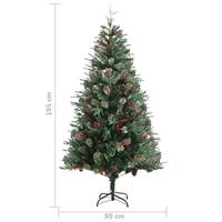 Kerstboom met dennenappels 195 cm PVC en PE groen - thumbnail