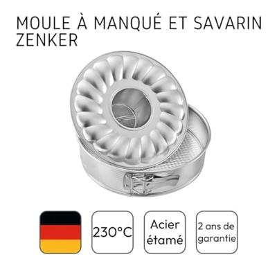 Zenker springvorm met vlakke- en tulband zilver 26cm Zenker springvorm met vlakke- en tulband zilver 26cm