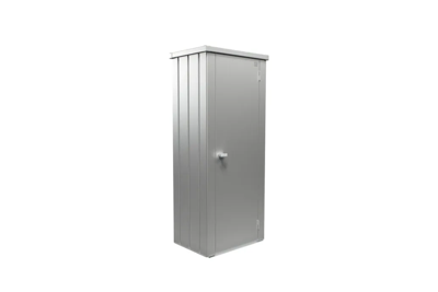 Biohort Julia M HIGH metalen terraskast 77,7x57x180,9 cm zilver metallic- - Metaal- Biohort